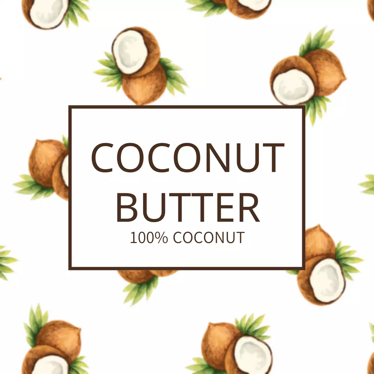 Brown Simple Coconut Promotion Banner