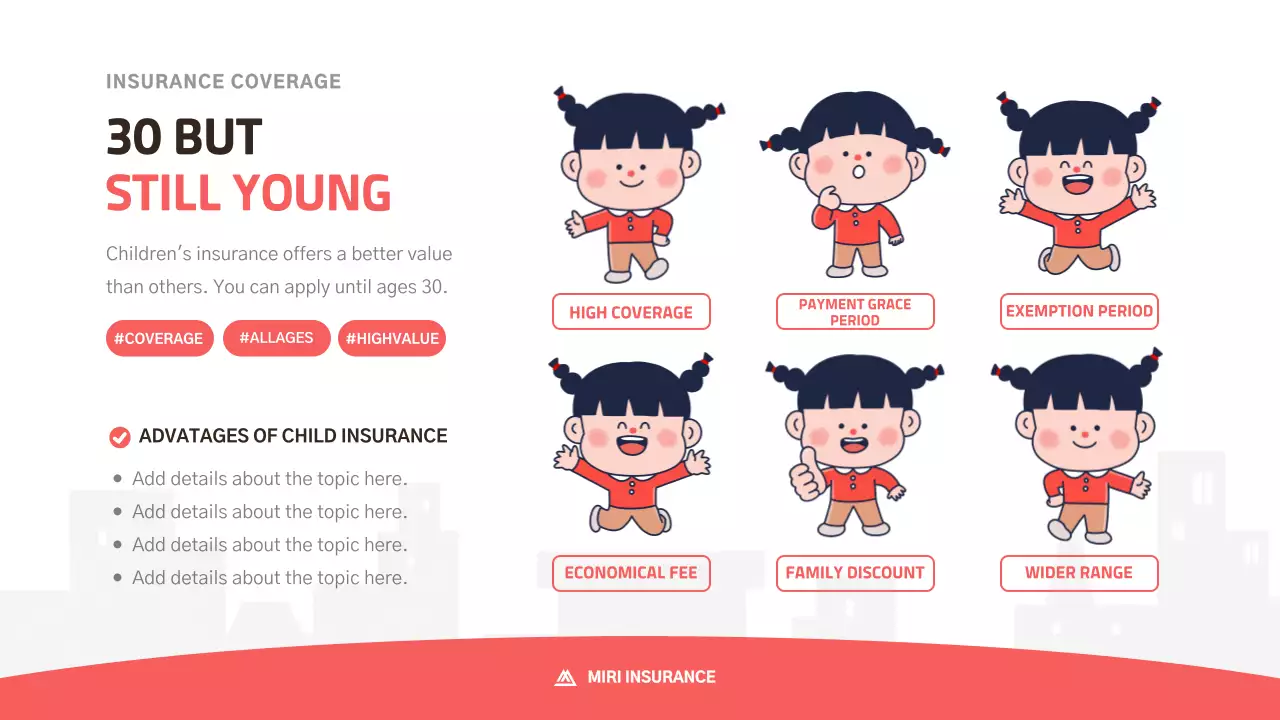 Cute pink children's insurance proposal