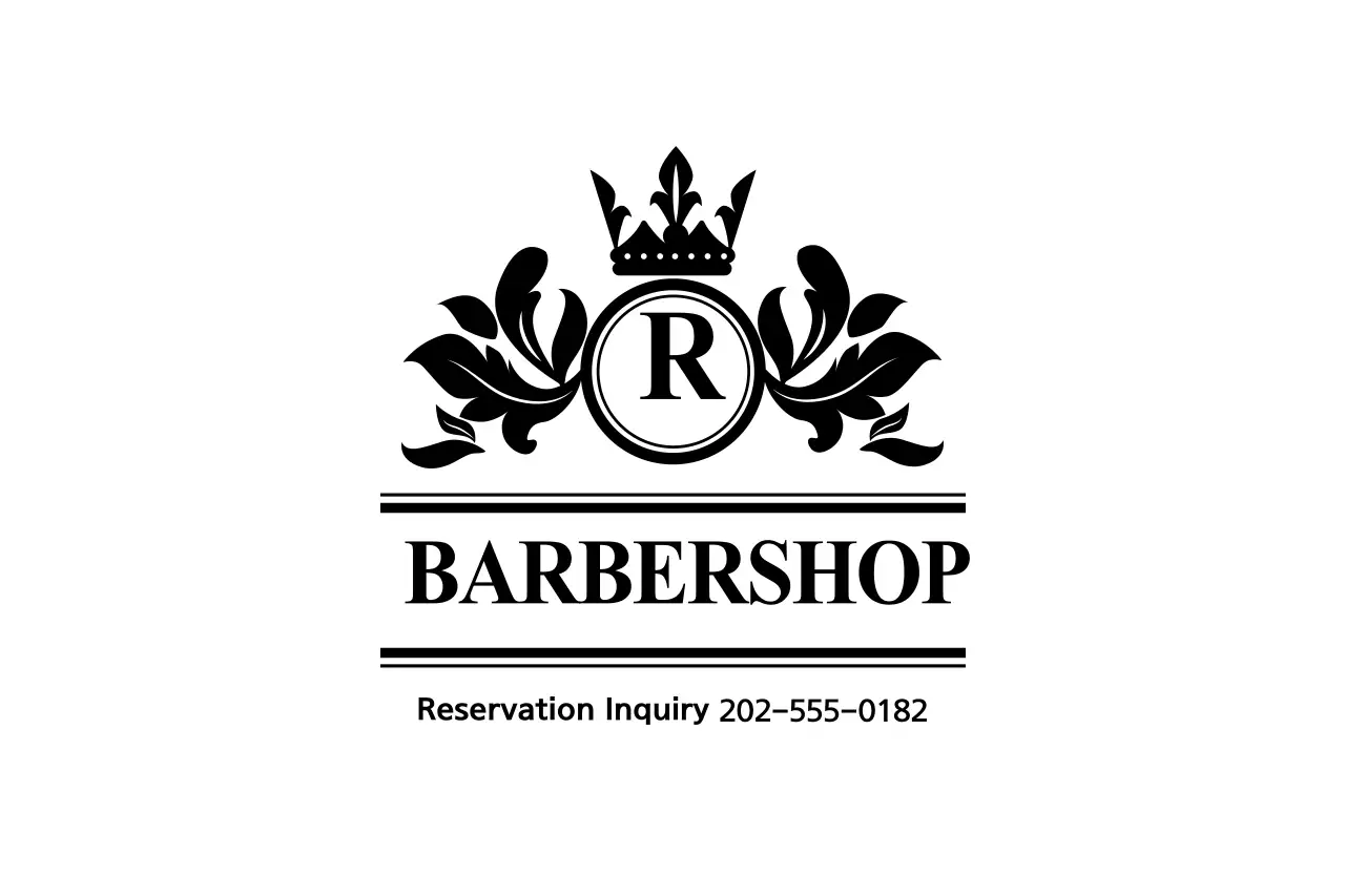 Banner de propaganda de barbearia clássico preto