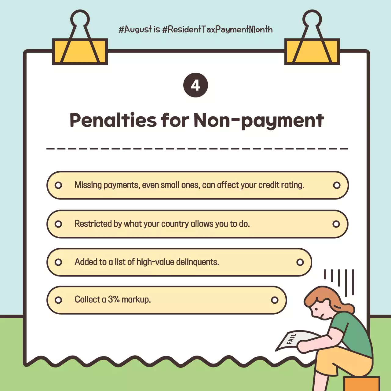 Yellow Simple Tax Notice Instagram Carousel