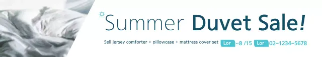 Banner promocional de edredom moderno branco