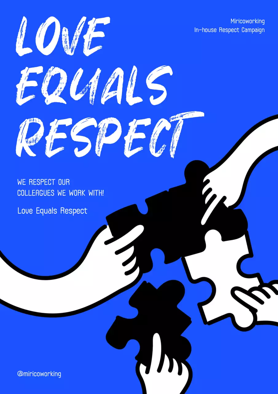 블루 모던 리스펙트 프로모션 포스터