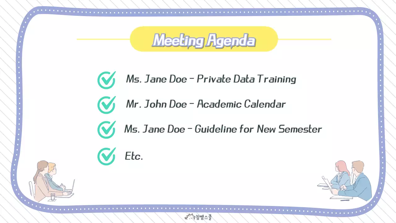 Blue Simple School Announcement Presentation