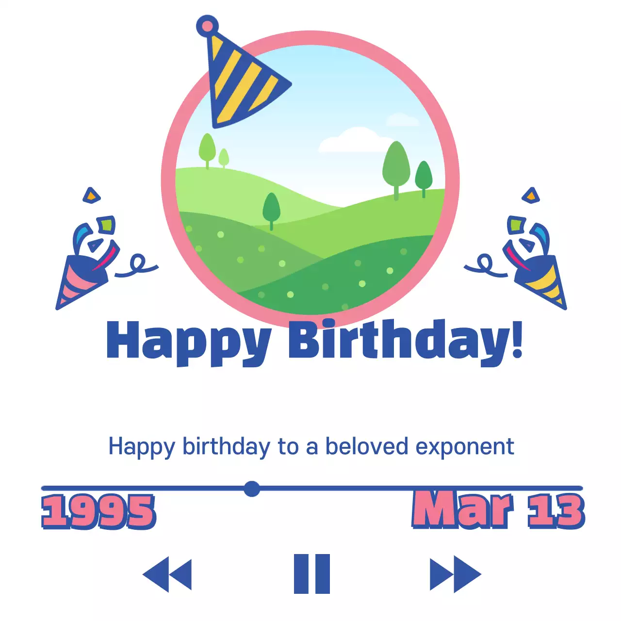 Pink Simple Birthday Card Banner