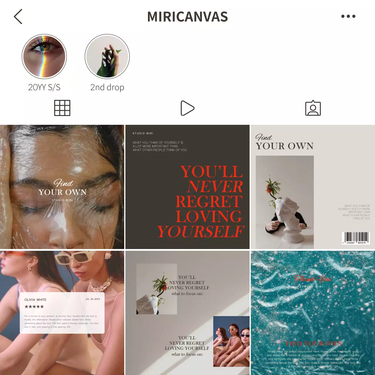 Branded moodboard bundle pack with neutral photo layout