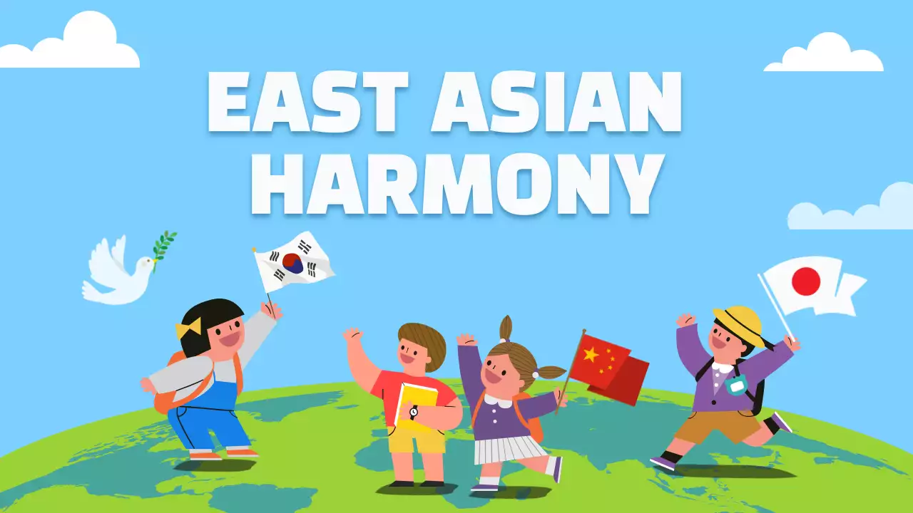 East Asian harmonization with a bright, illustrated feel