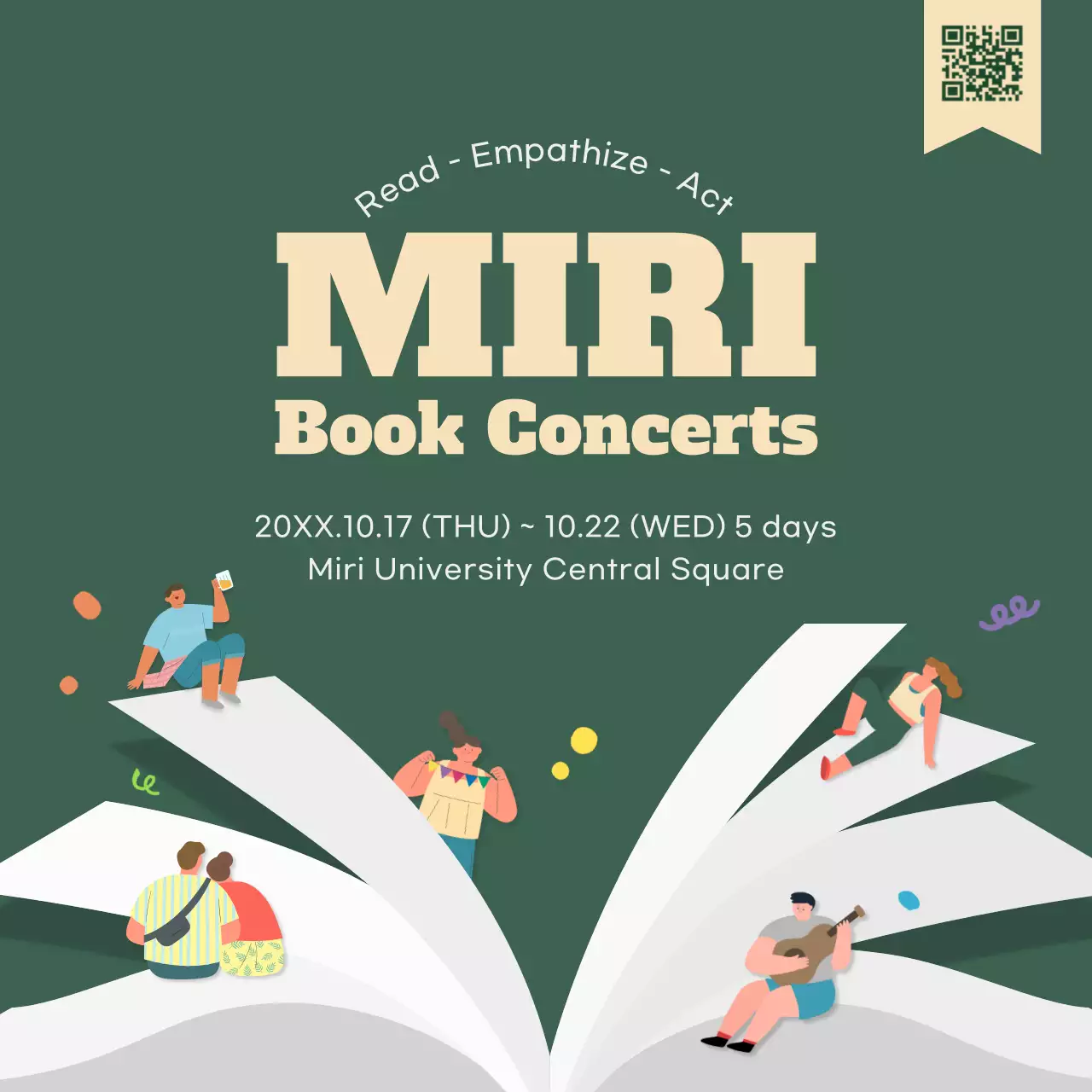 Green Modern Book Event Social Media Post