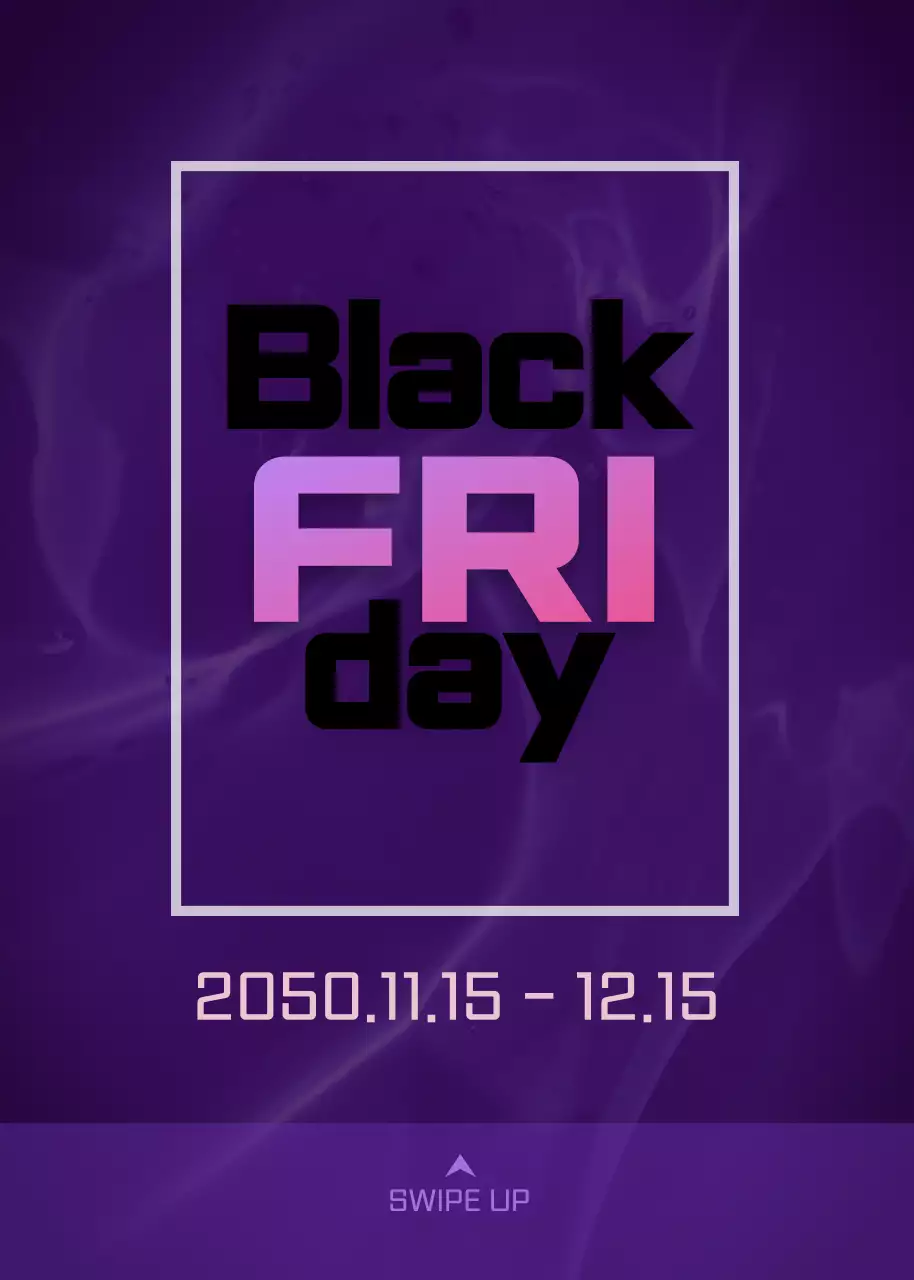 Popup Black Friday persegi hitam dan ungu