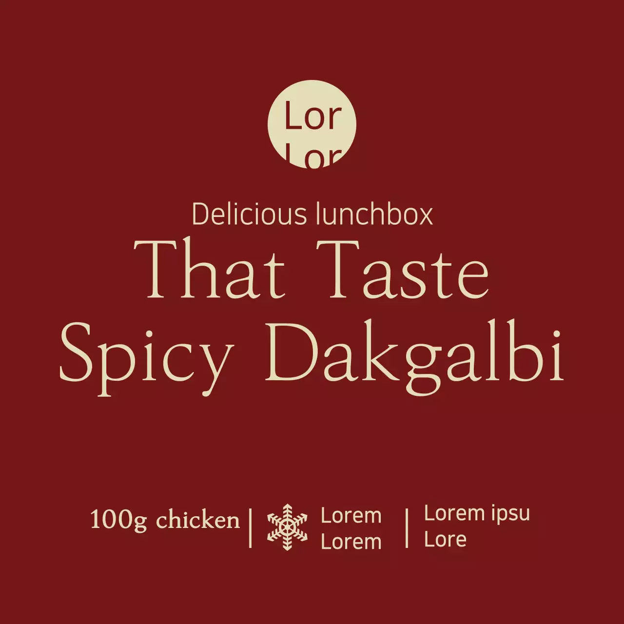 Maroon Simple Lunchbox Advertisement Banner