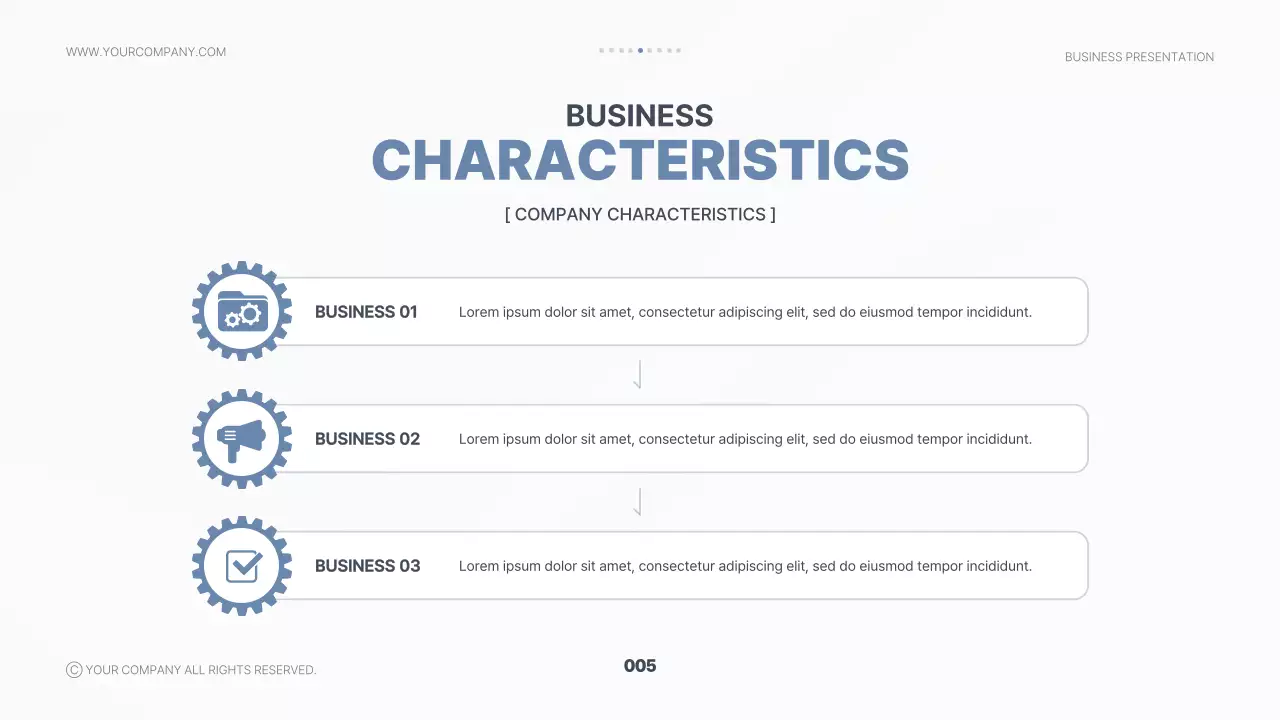 블루 모던 비즈니스 프레젠테이션
