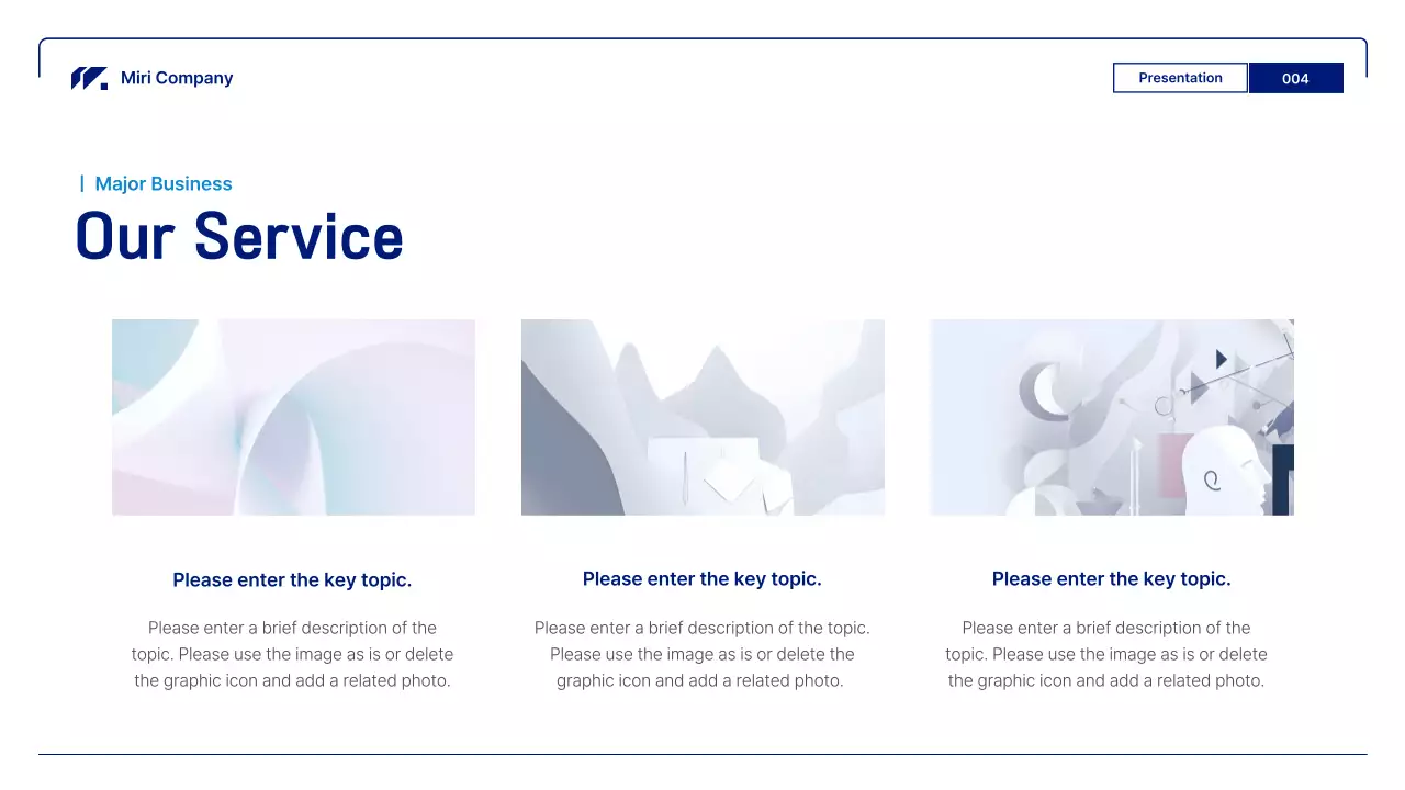 Blue, geometric business reports