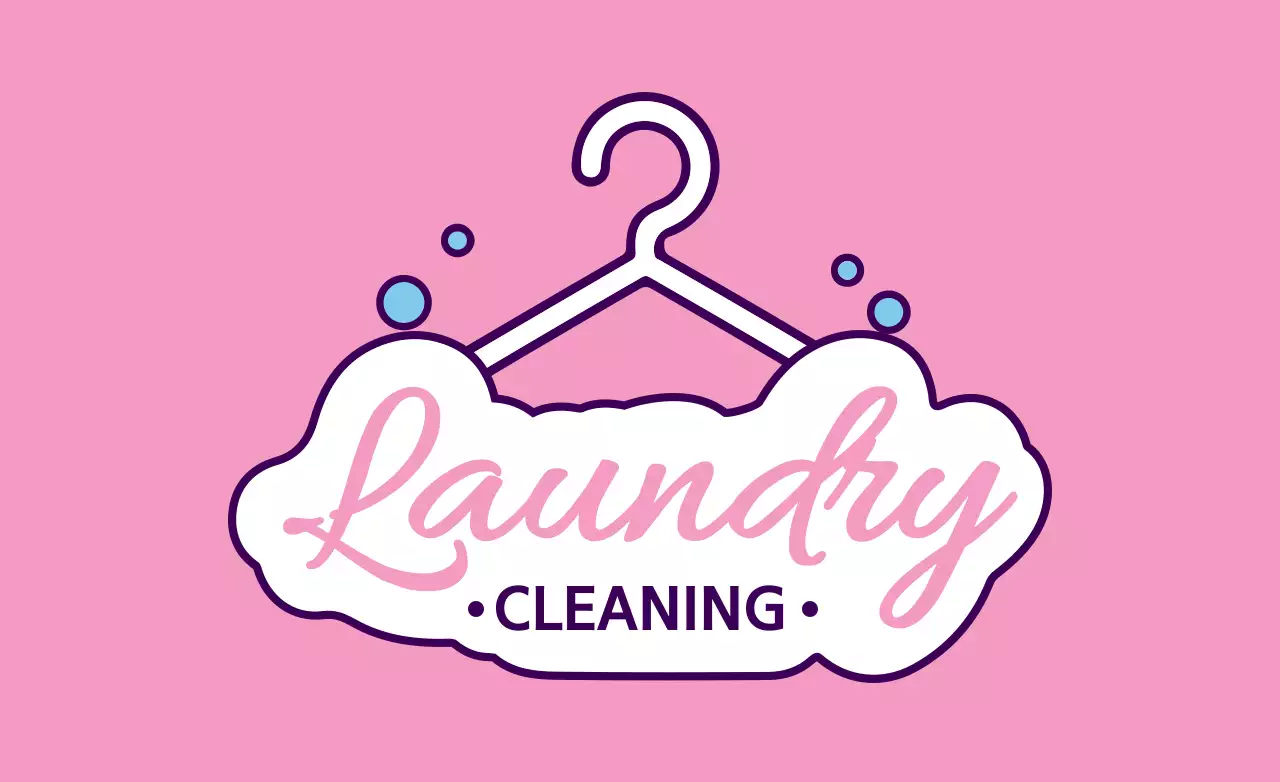 Pink Elegant Laundry Advertisement Banner
