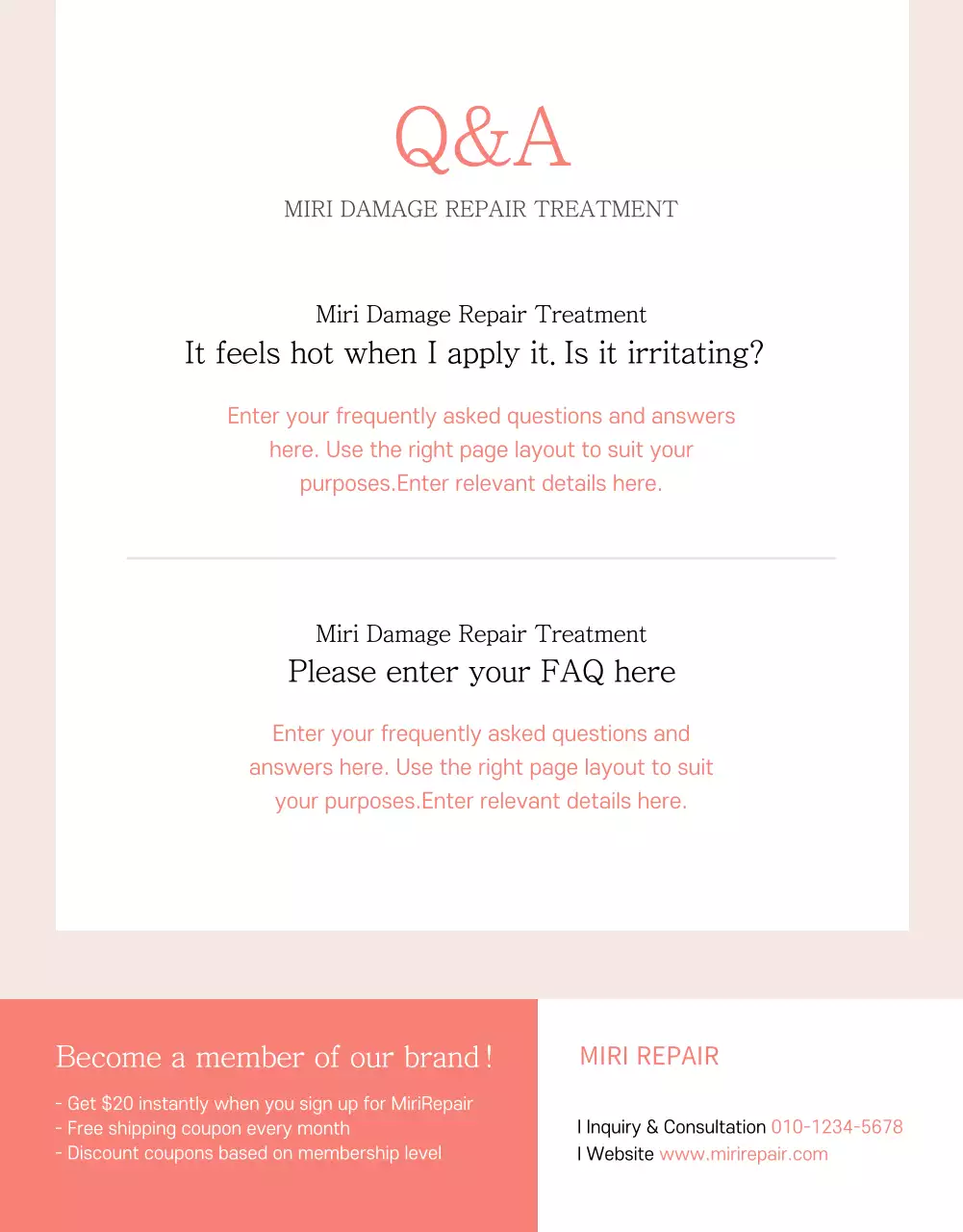 Orange Minimal Hair Promotion Poster