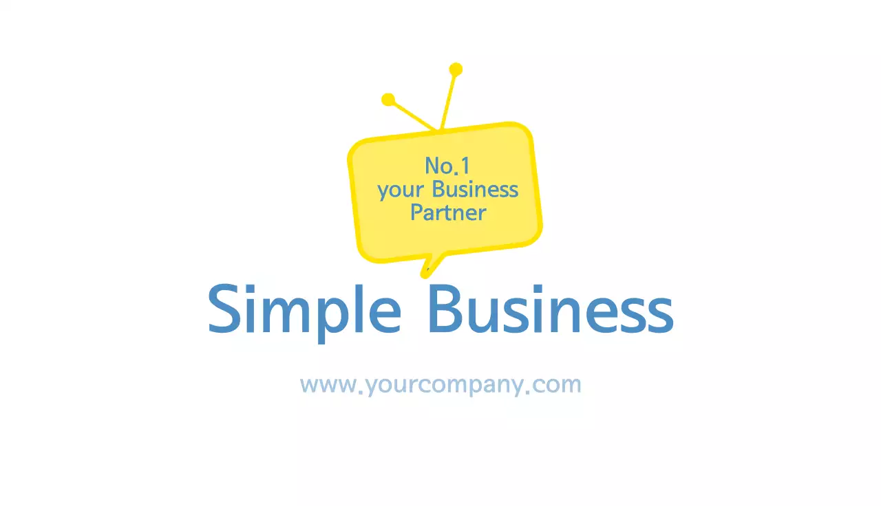 Blue Simple Business Card