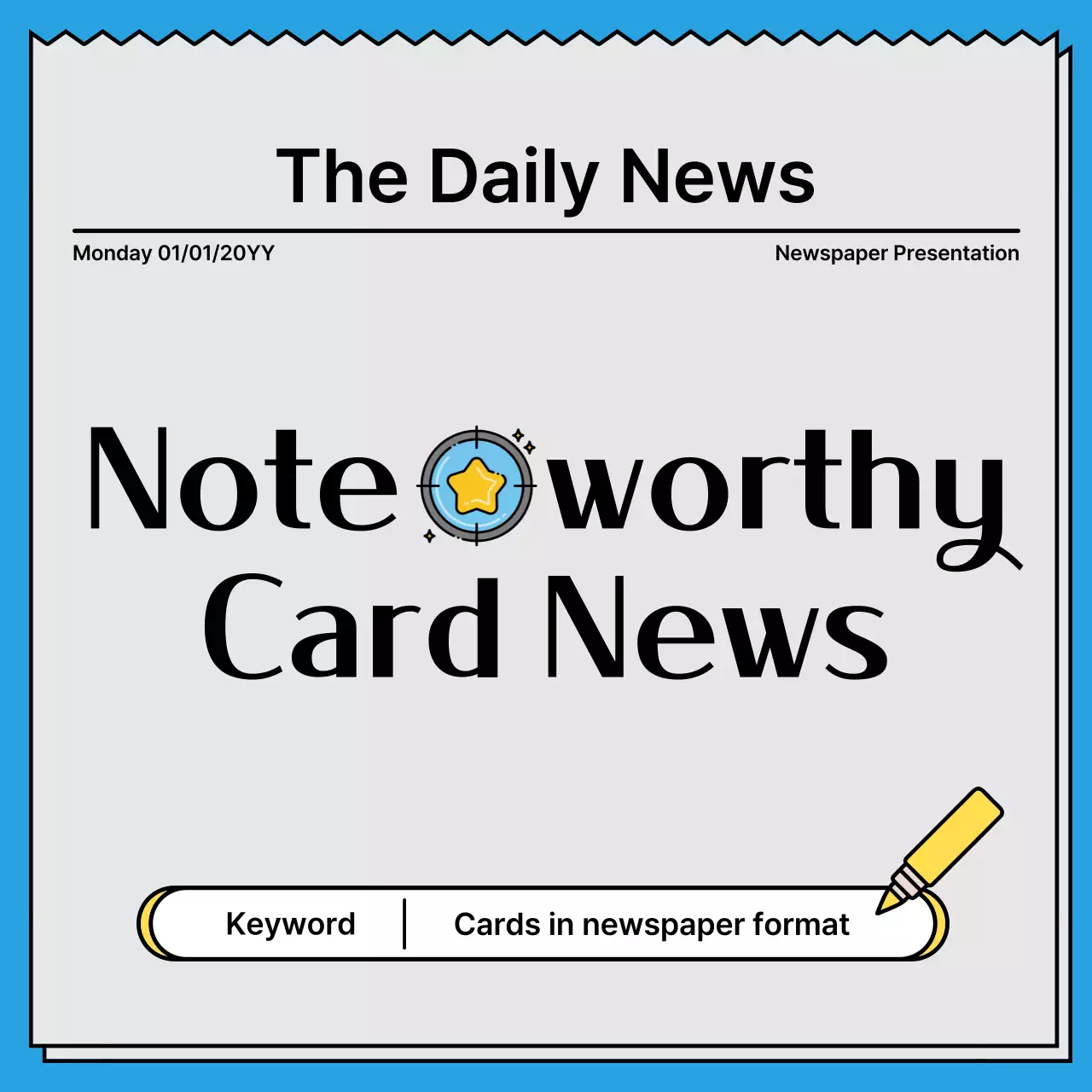 Blue Traditional Newspaper Presentation Instagram Carousel