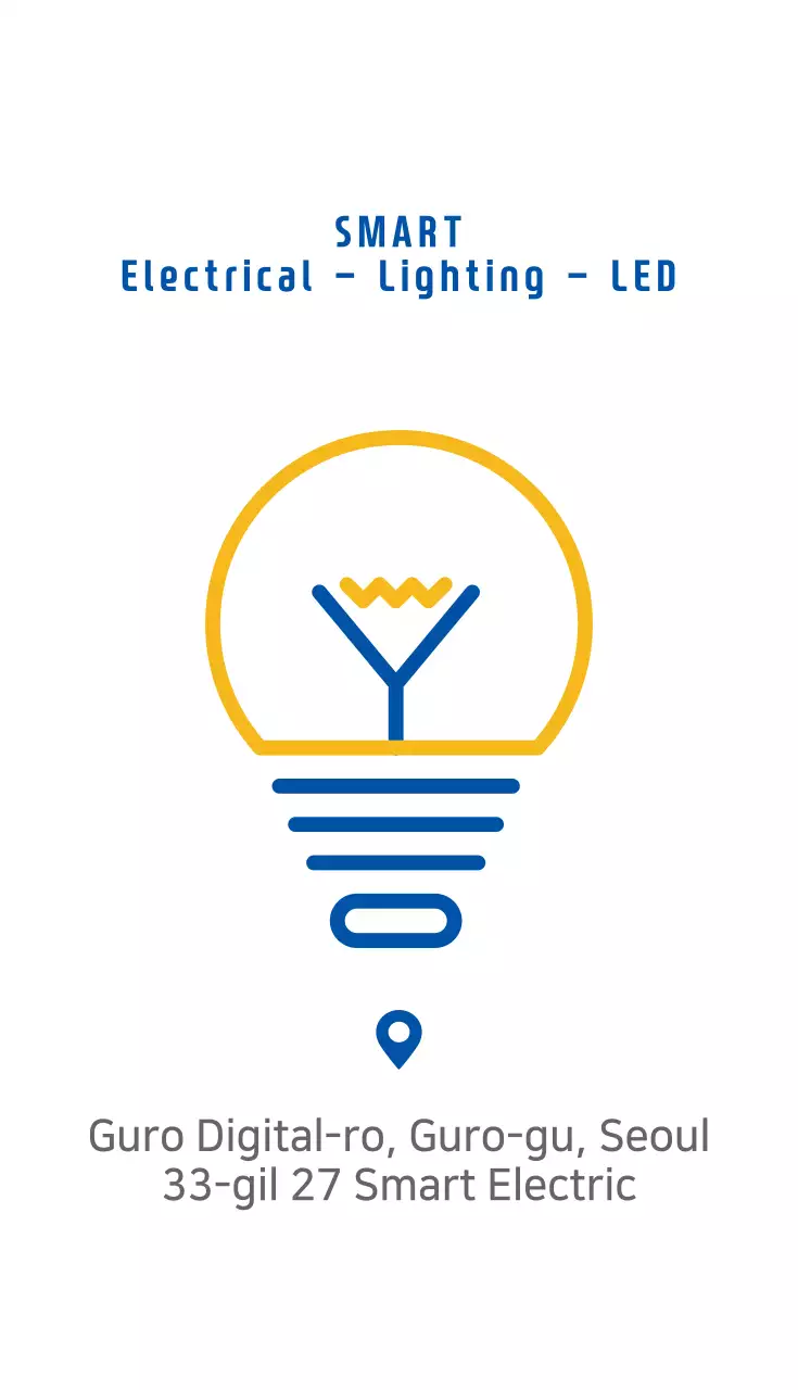 Blue Modern Electrical Business Card