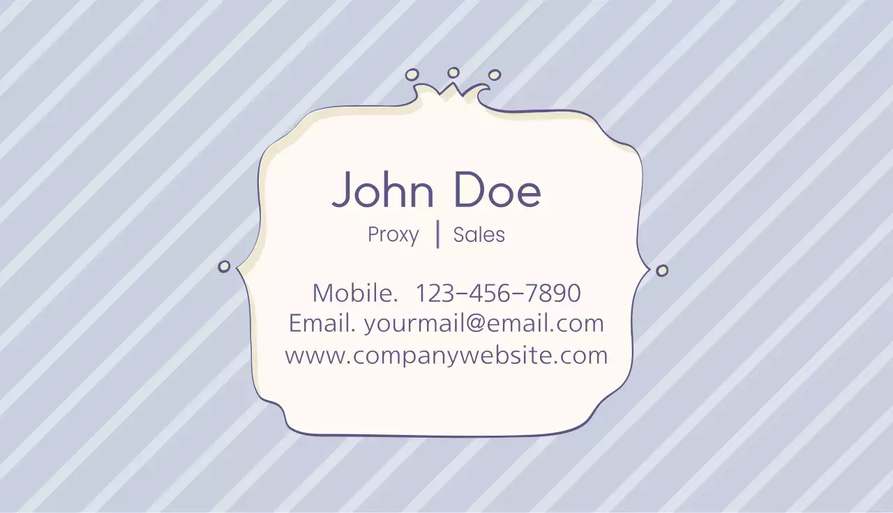 Blue Vintage Bakery Business Card