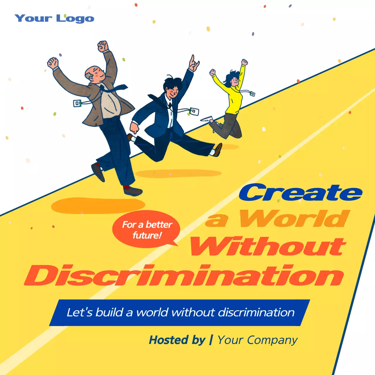 Yellow Creative Diversity Promotion Instagram Post