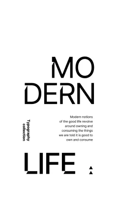 Sleek typography in modern white and black