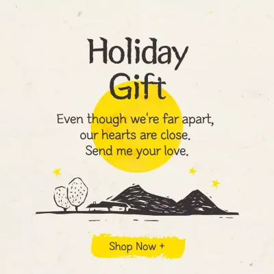 Yellow Simple Holiday Promotion Instagram Post