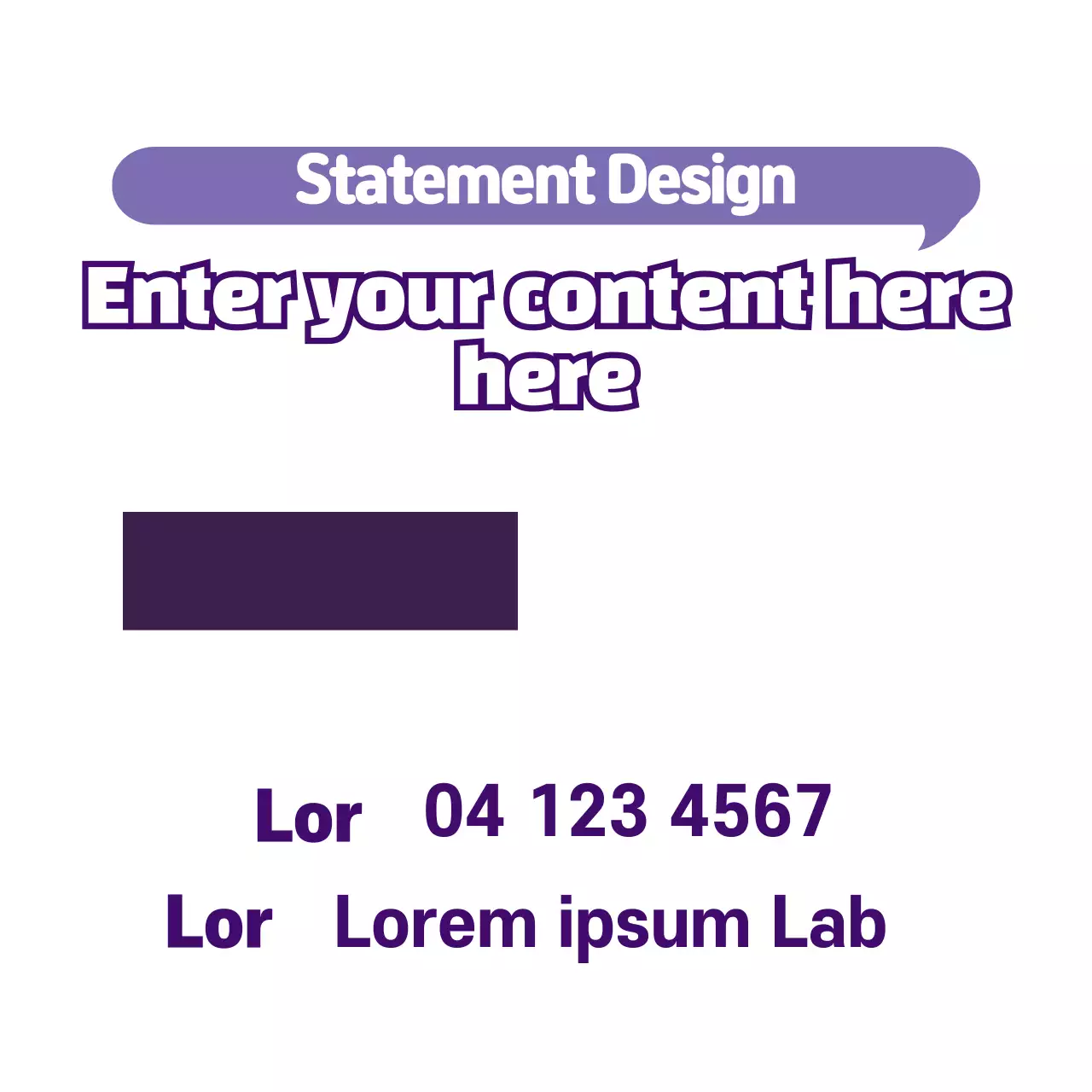 Purple Bold Design Advertisement Banner