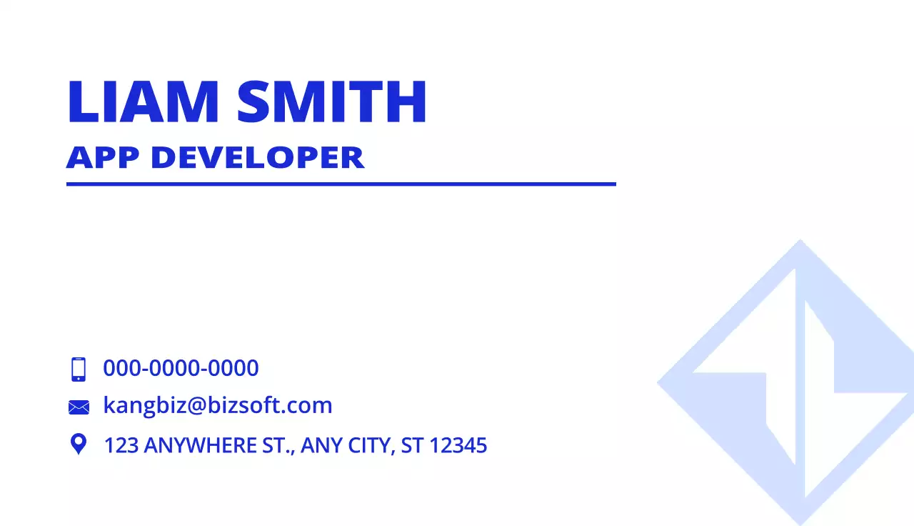 Logo và doanh nghiệp đơn giản màu xanh và trắng