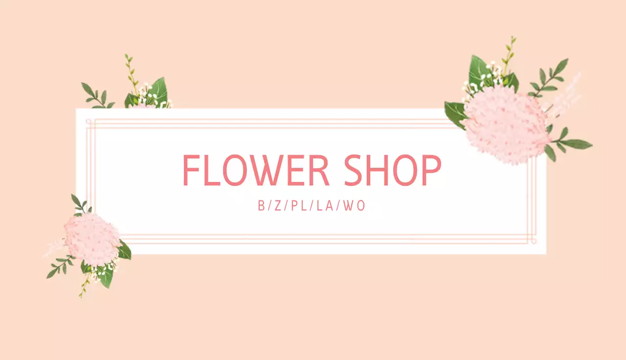 Danh thiếp quảng cáo hoa màu be