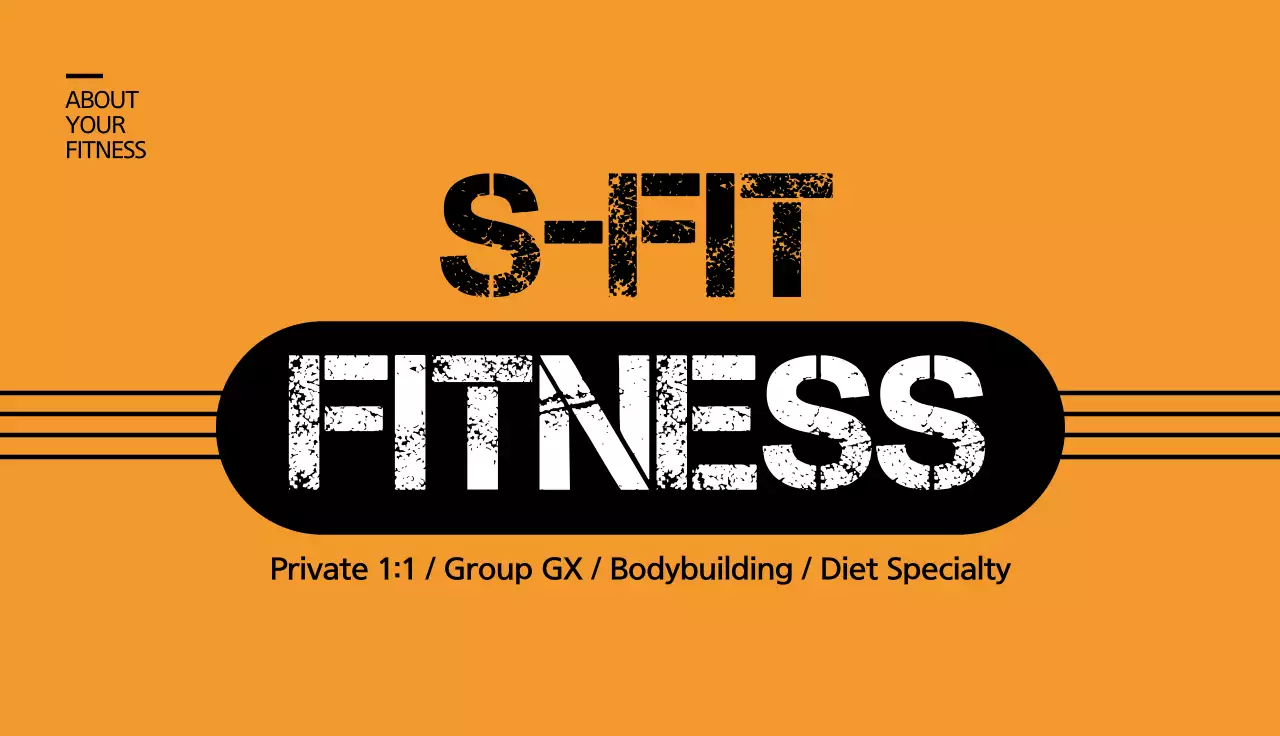 Orange Modern Fitness Promotion Business Card