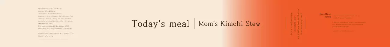 Label rebusan kimchi gradien merah gading