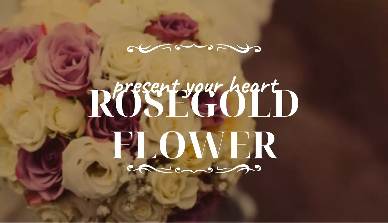 Gold Elegant Flower Business Card