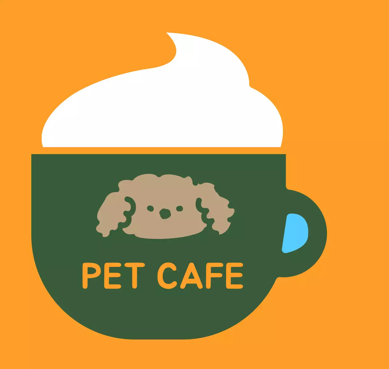 Gantungan Kunci Akrilik Kafe Hewan Peliharaan Mug Hijau