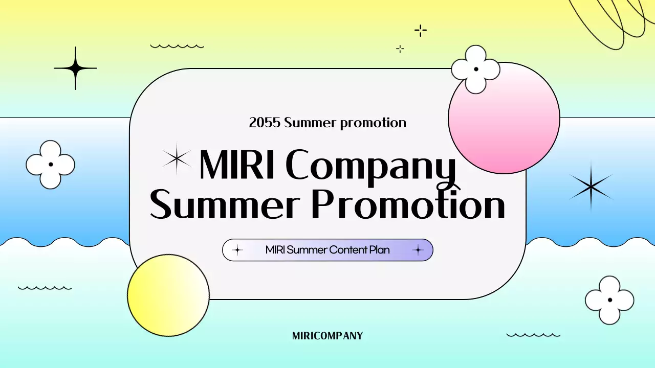 Colorful Modern Summer Promotion Plan Presentation