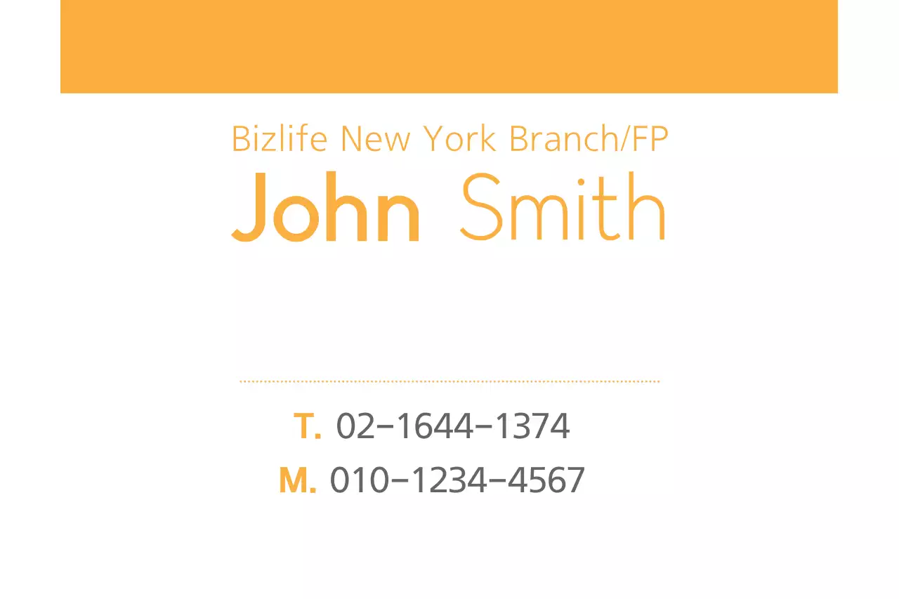 Banner de cartão de visita moderno laranja