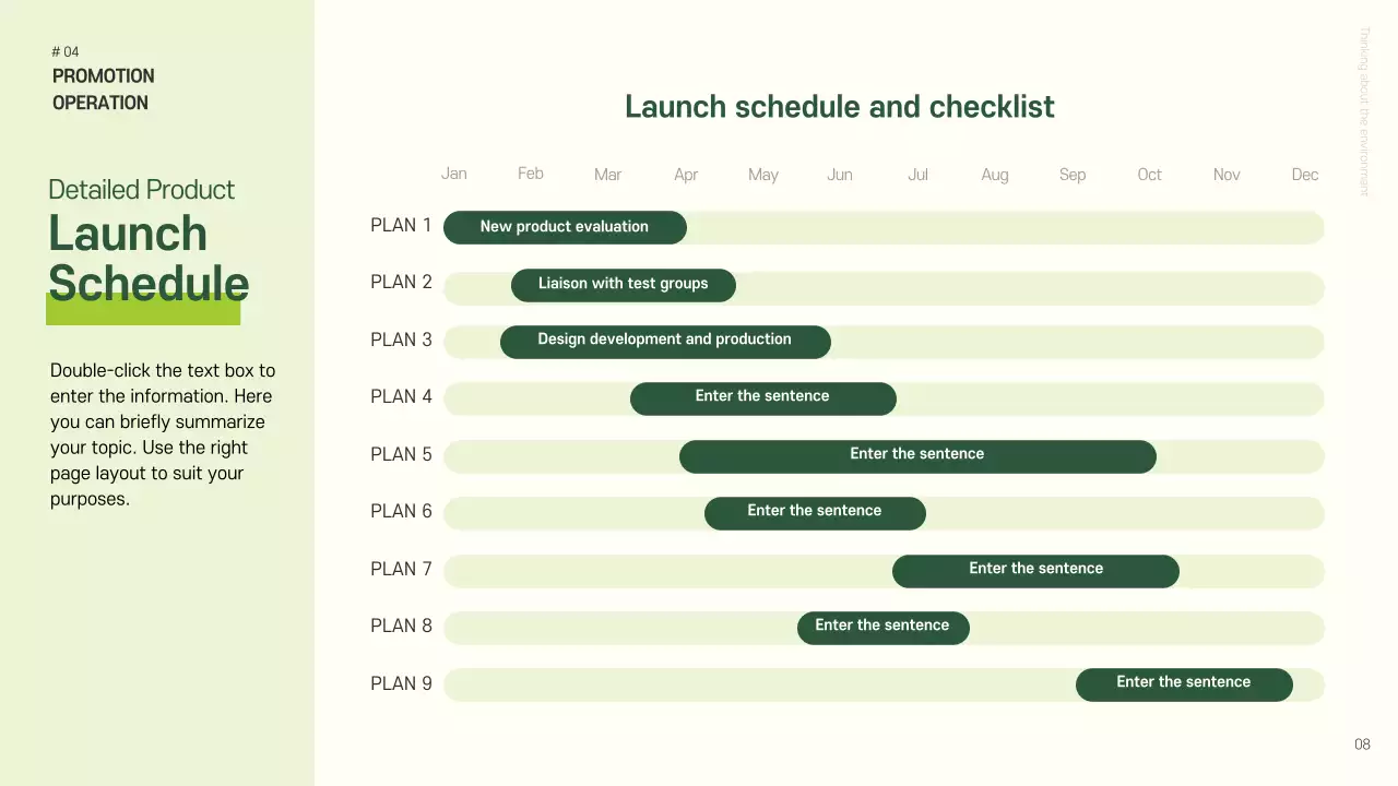 Green Minimal Vegan Plan Presentation