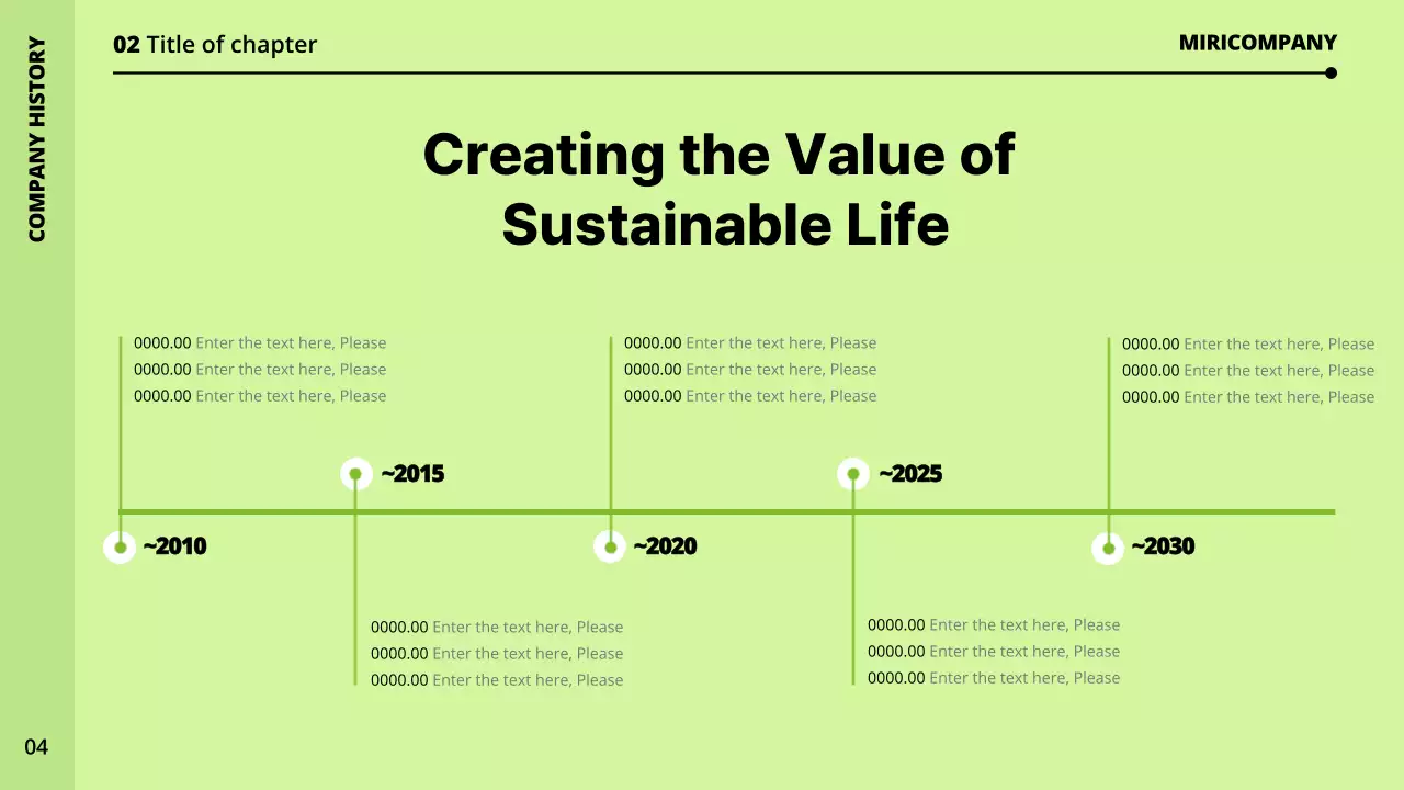 연두색의 일러스트를 활용한 신년사업계획서 