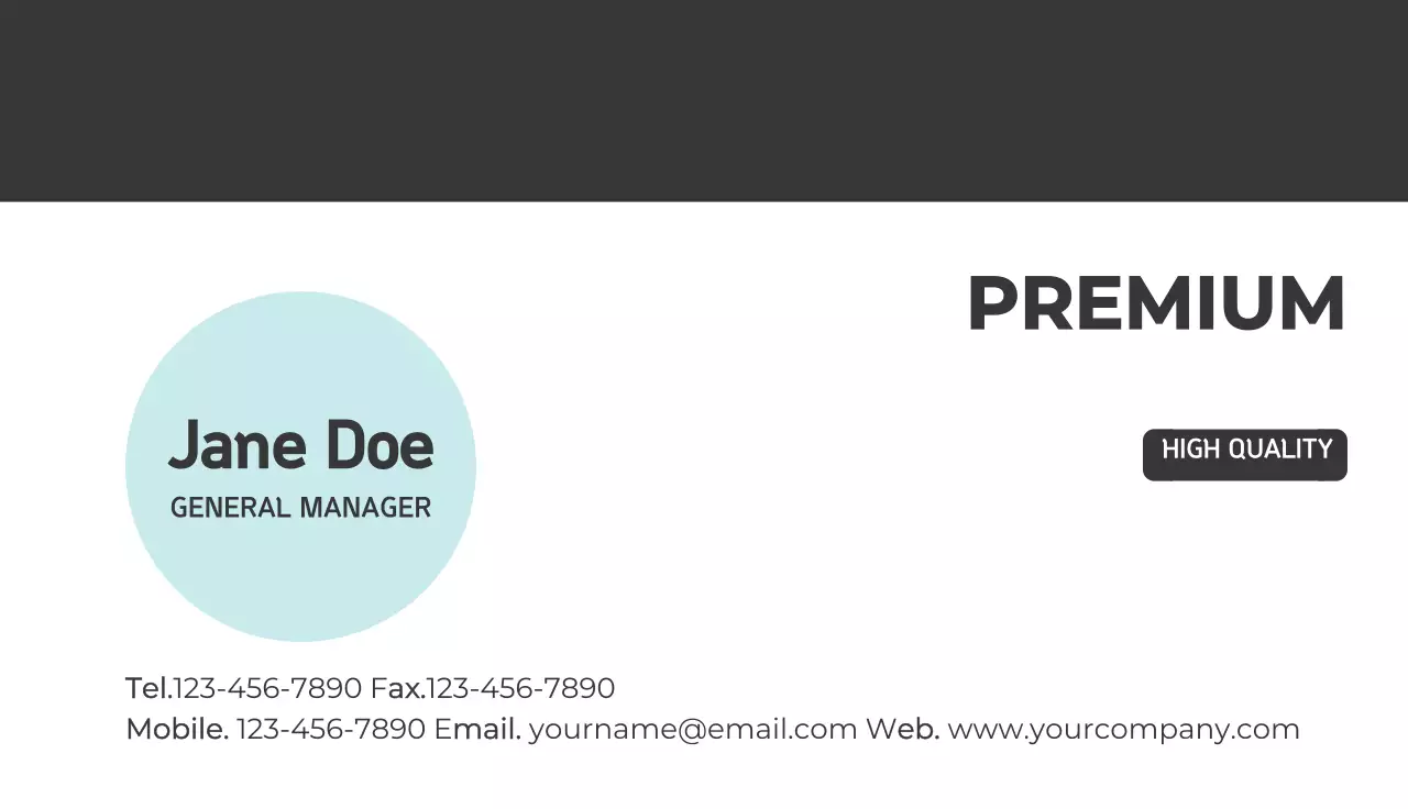 Mint Minimal Business Card