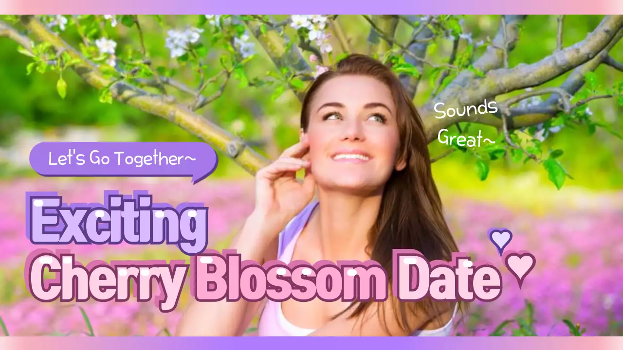 Pink Floral Date Invitation YouTube Thumbnail