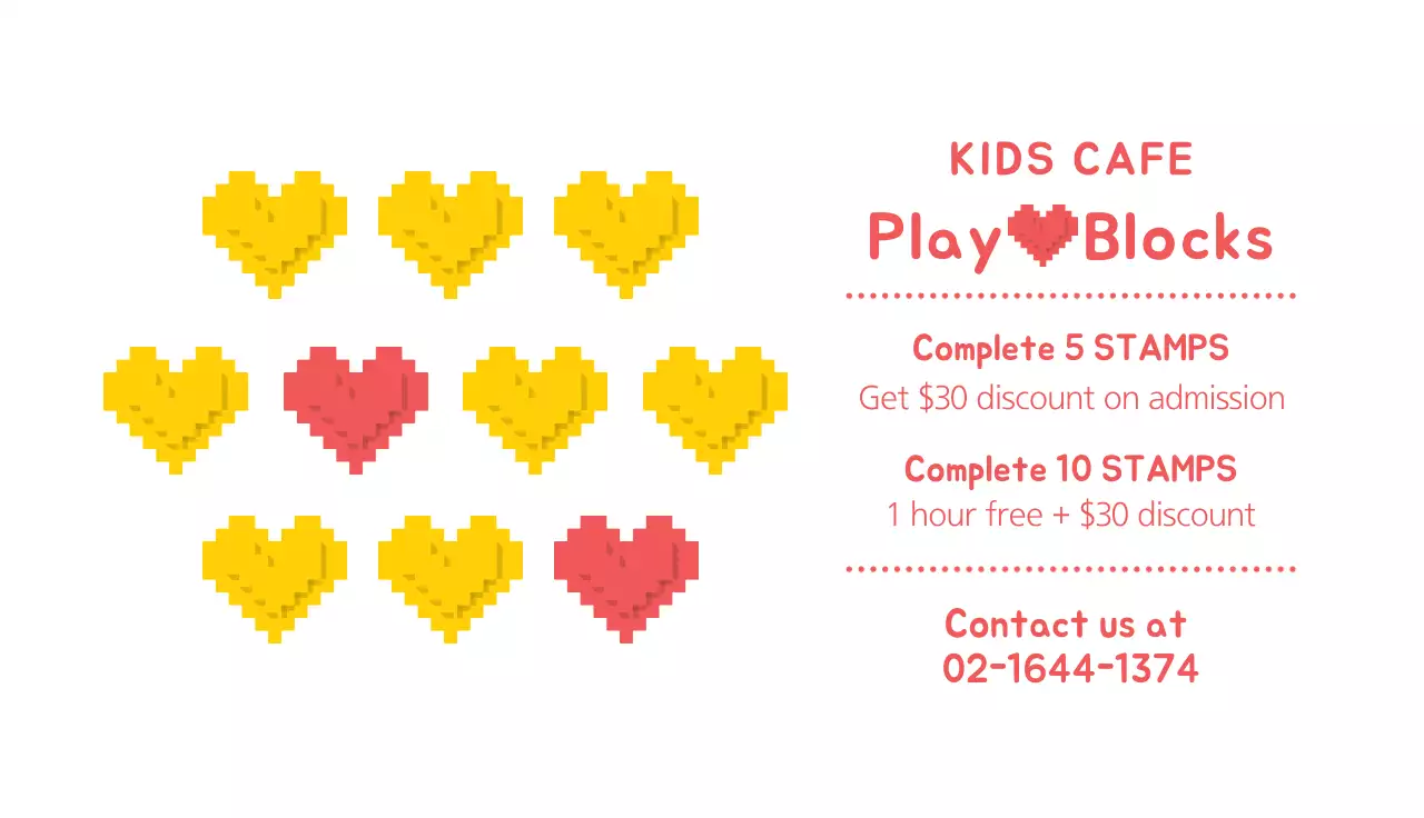 Colorful Retro Kids Promotion Business Card