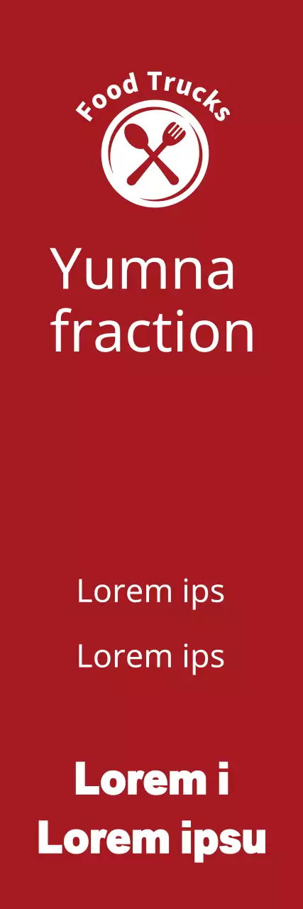 Banner de promoção de food trucks simples vermelho