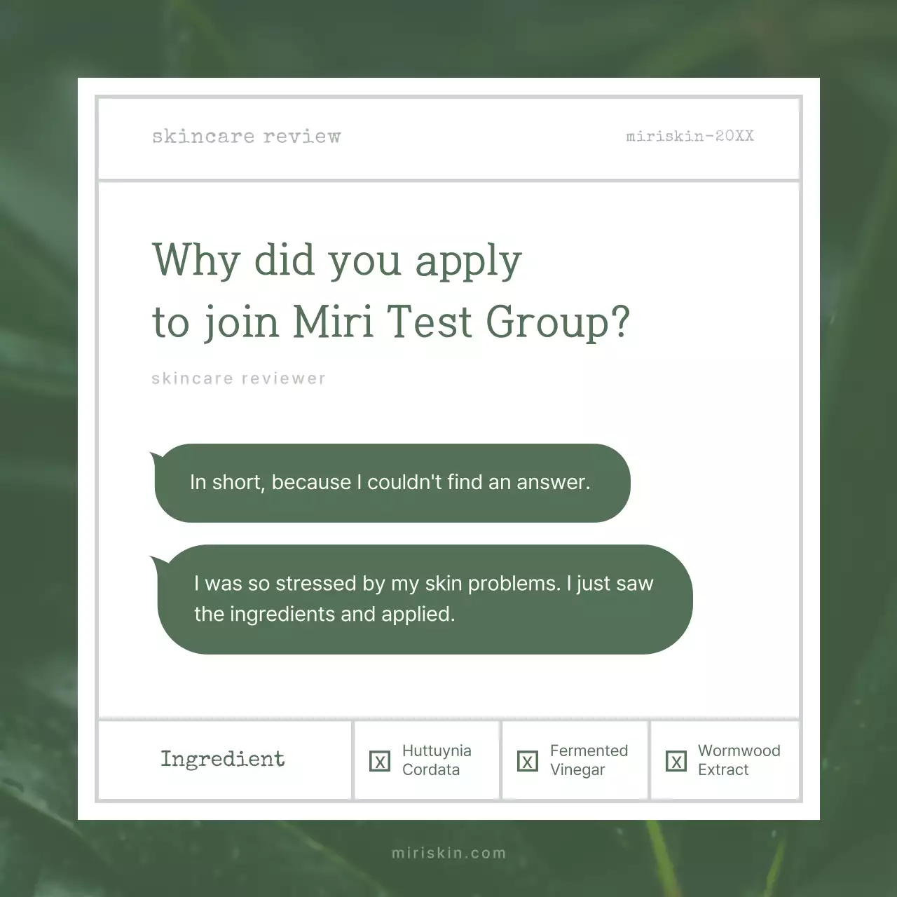 Green Minimal Skincare Review Instagram Carousel