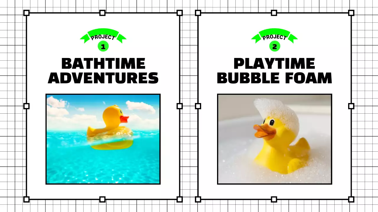 Yellow Playful Duck Advertisement Infographic