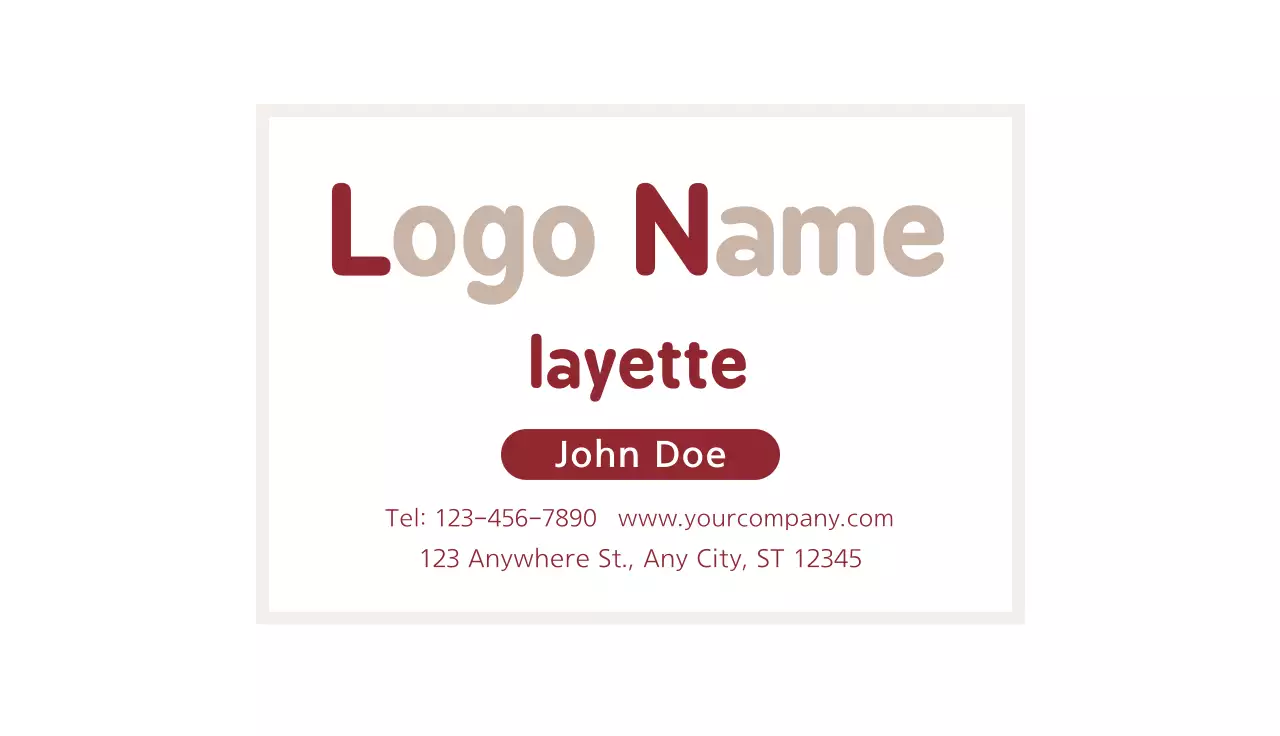 Beige Simple Business Card
