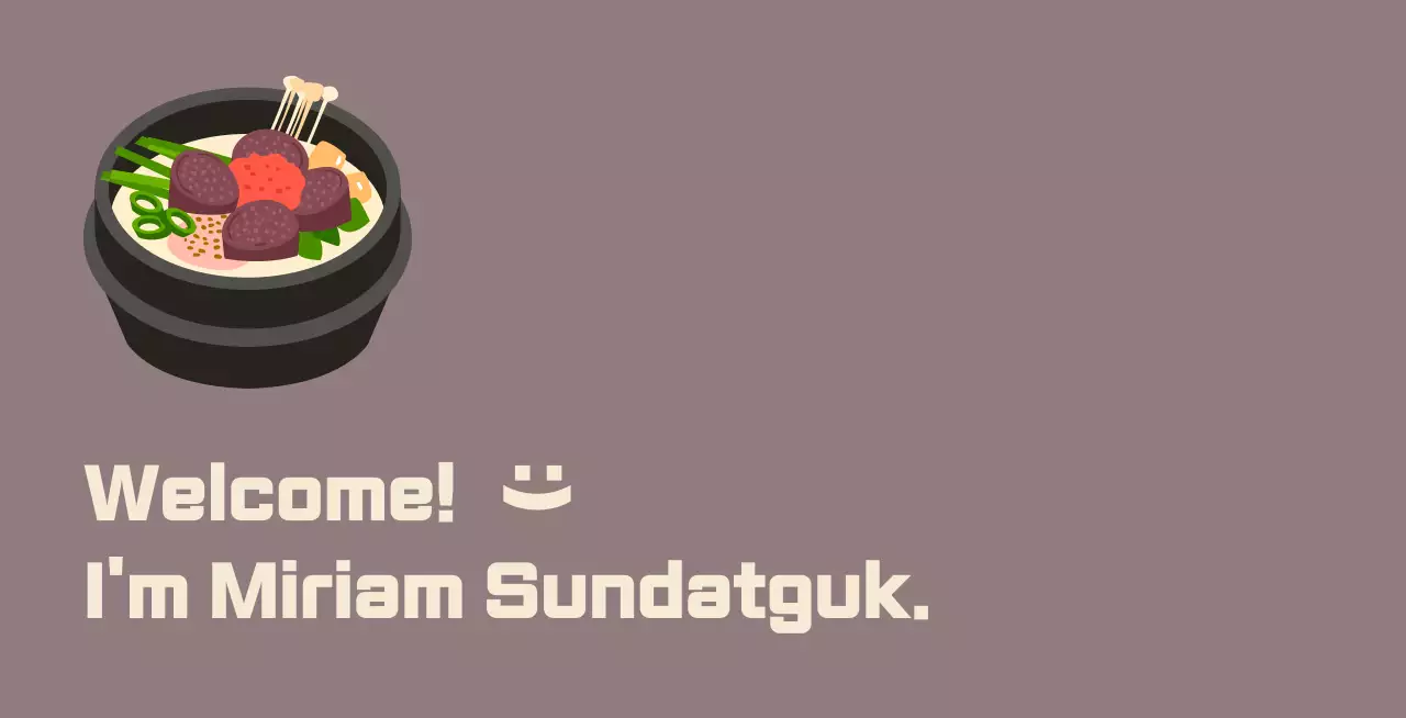 Sundaegukbap restaurant with a red bean background and sundaeguk drawn on it.