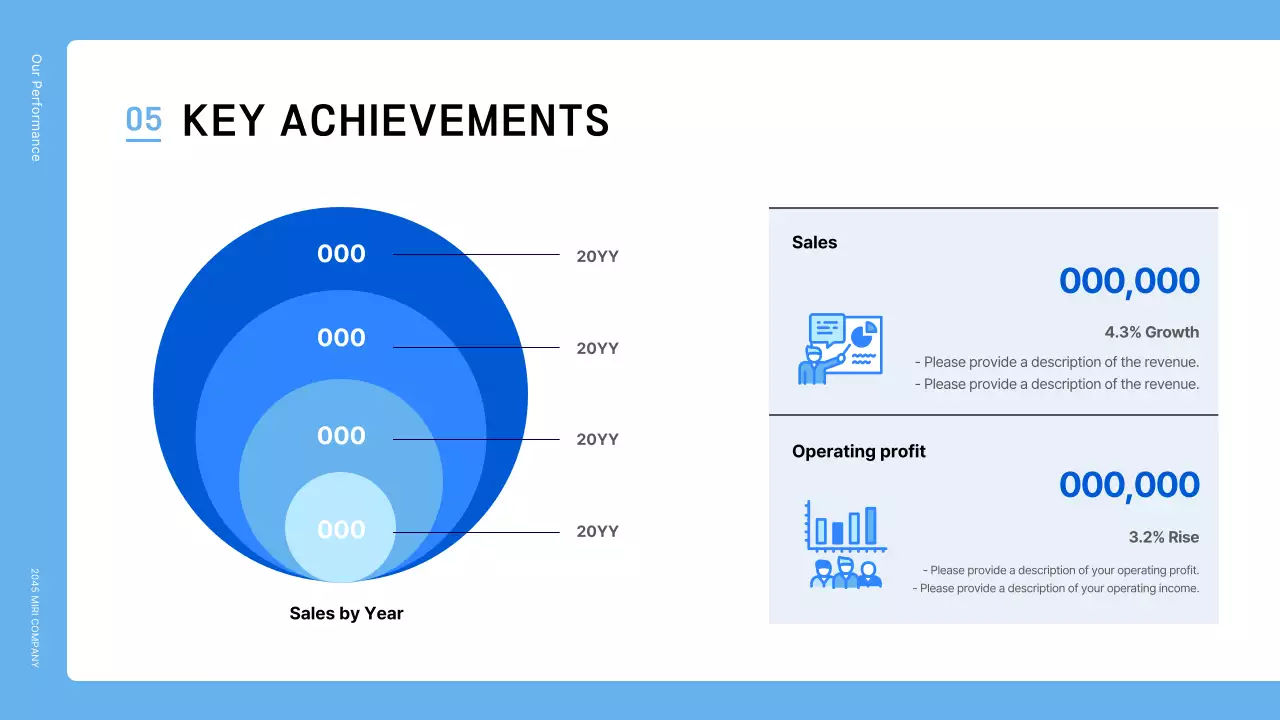 A simple blue company letter