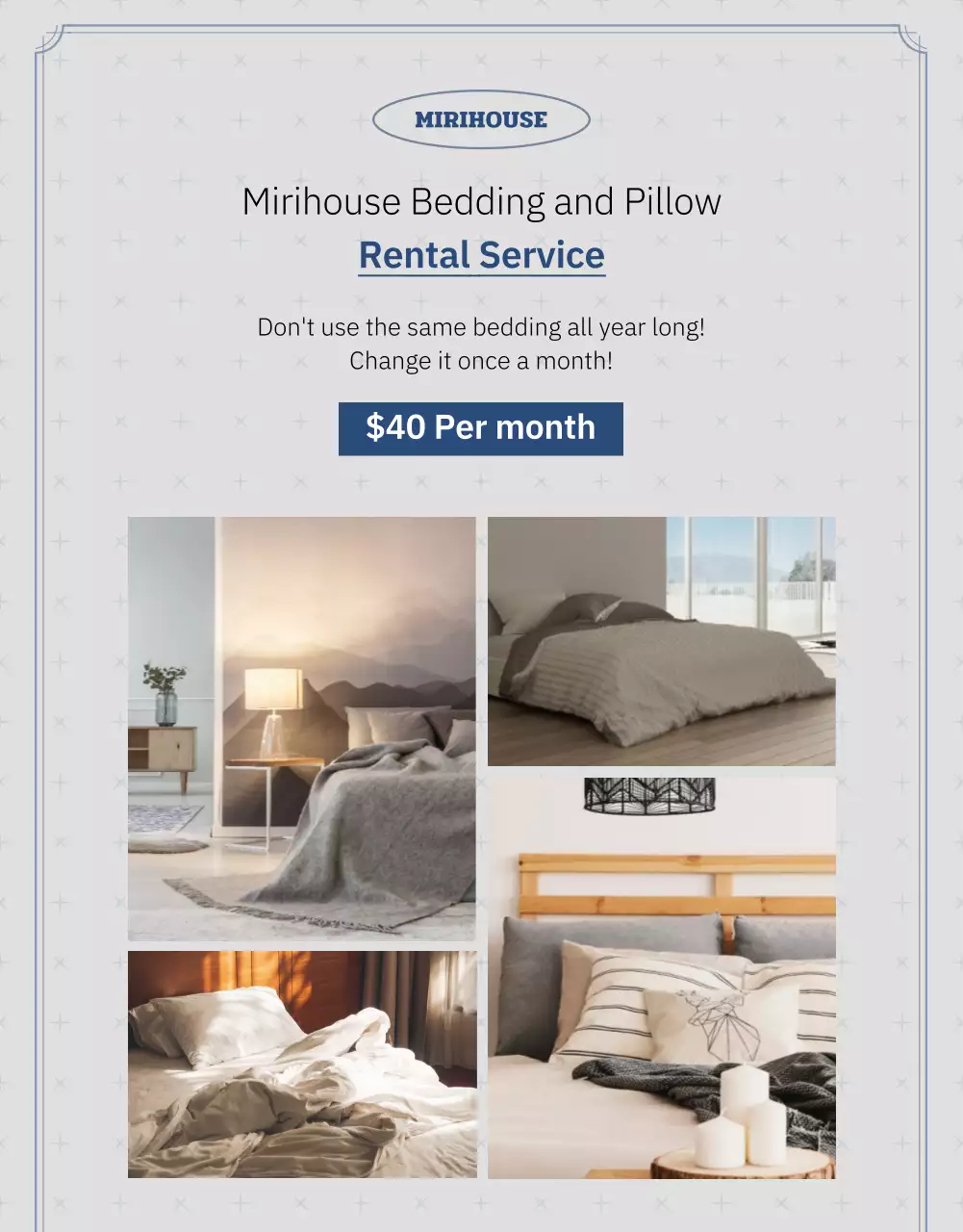 Purple and gray bedding detail page