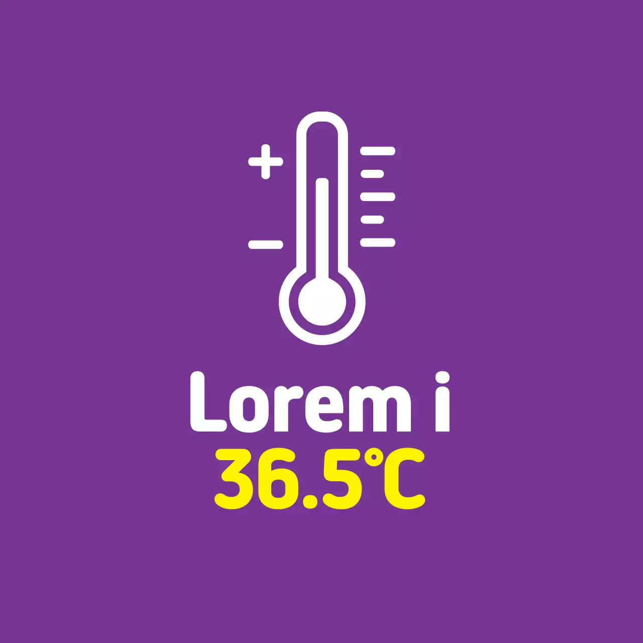 Ilustração amarelo-púrpura guia de temperatura do corona