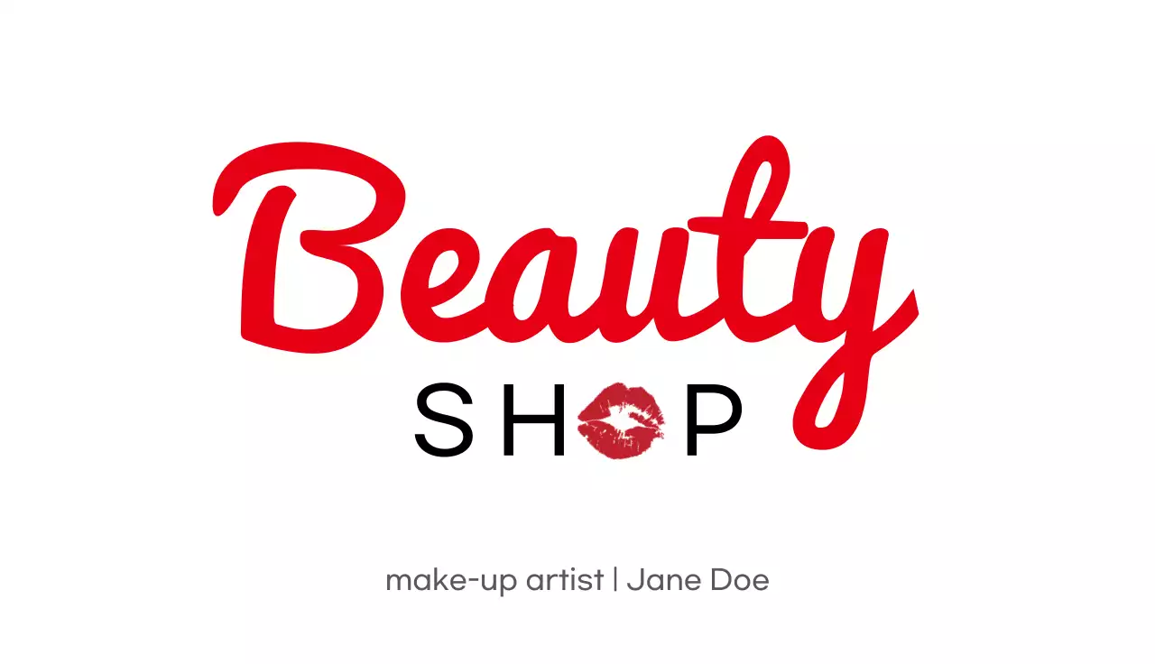 Red Simple Beauty Business Card