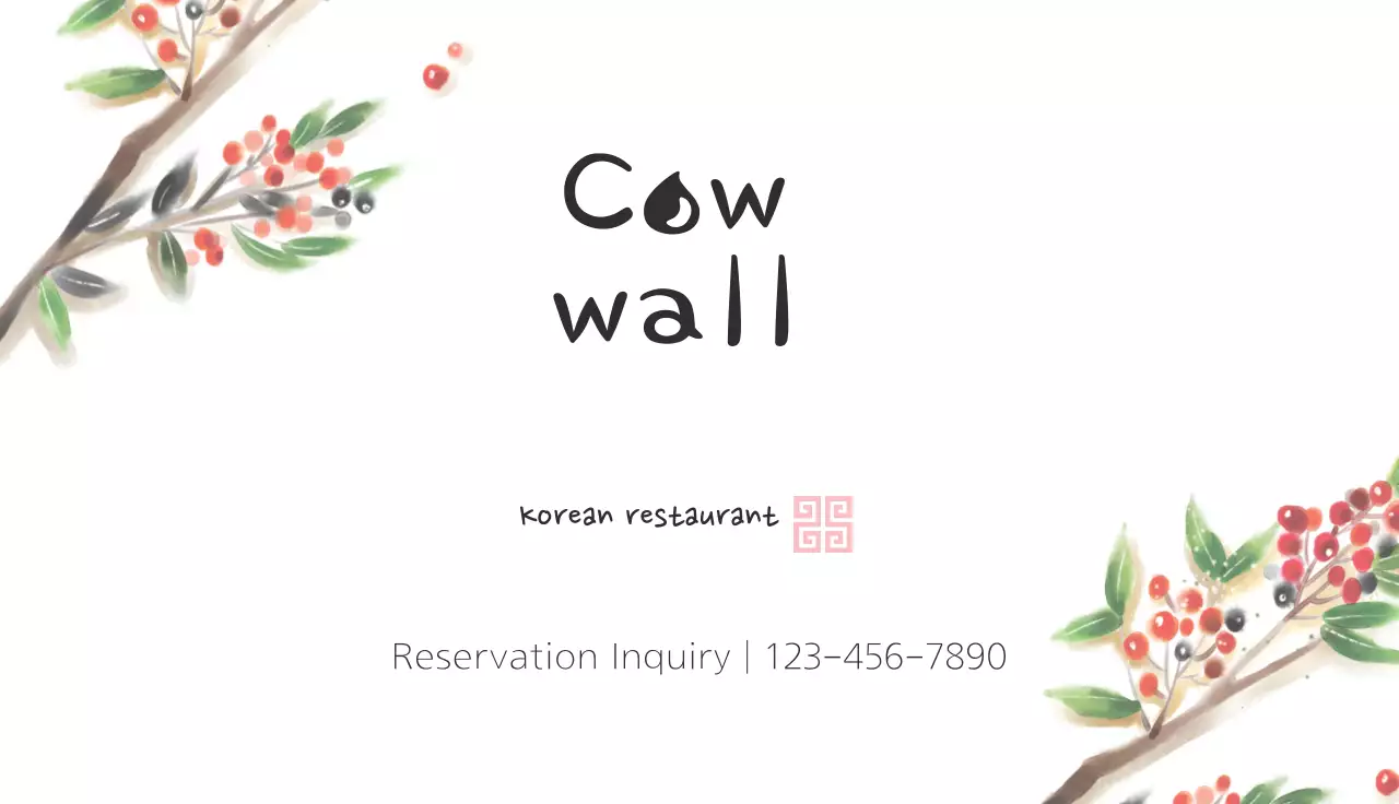 White Traditional Restaurant Advertisement Business Card