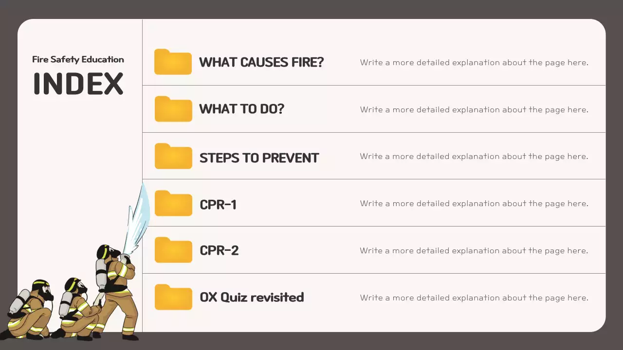 Grey Modern Fire Safety Guide Presentation