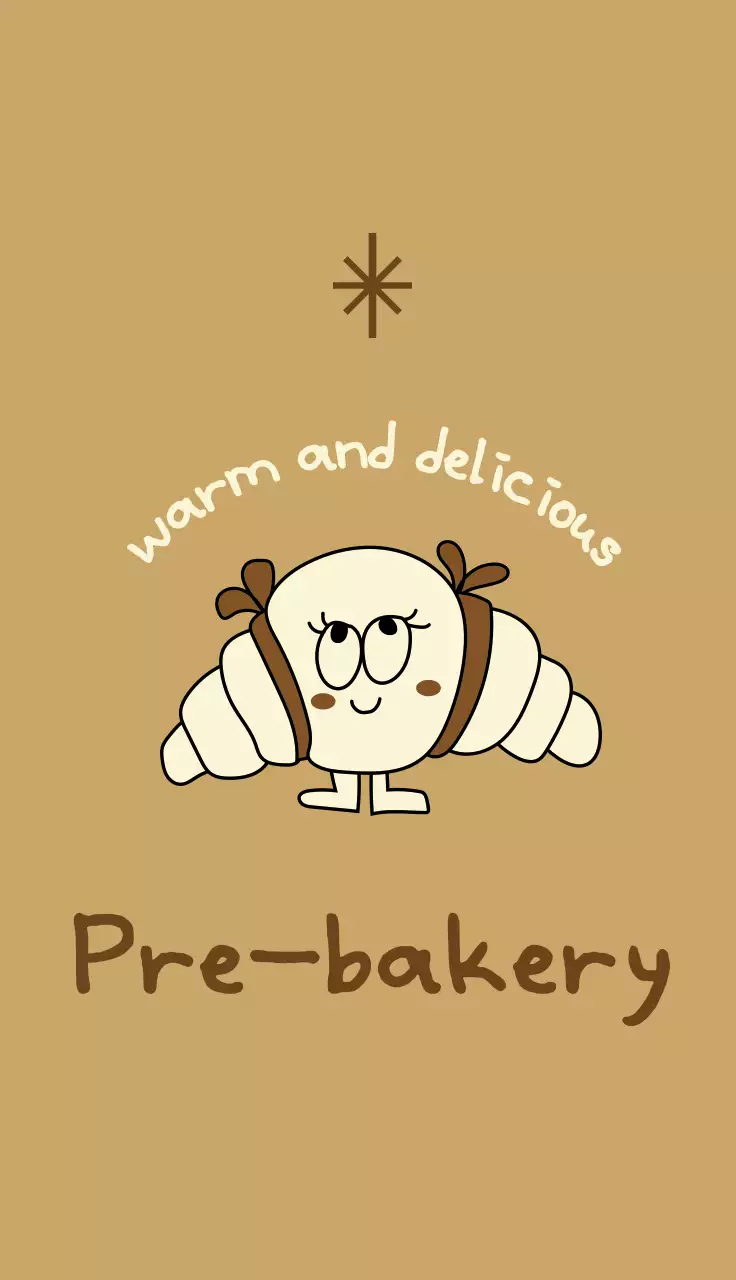 Promote bakeries and cafes with cute light yellow and brown bread characters